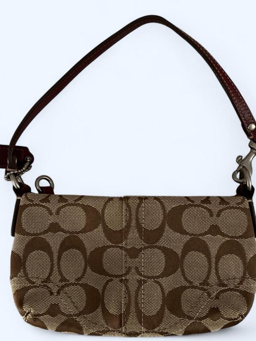 Coach Brown Signature Jacquard Shoulder Bag